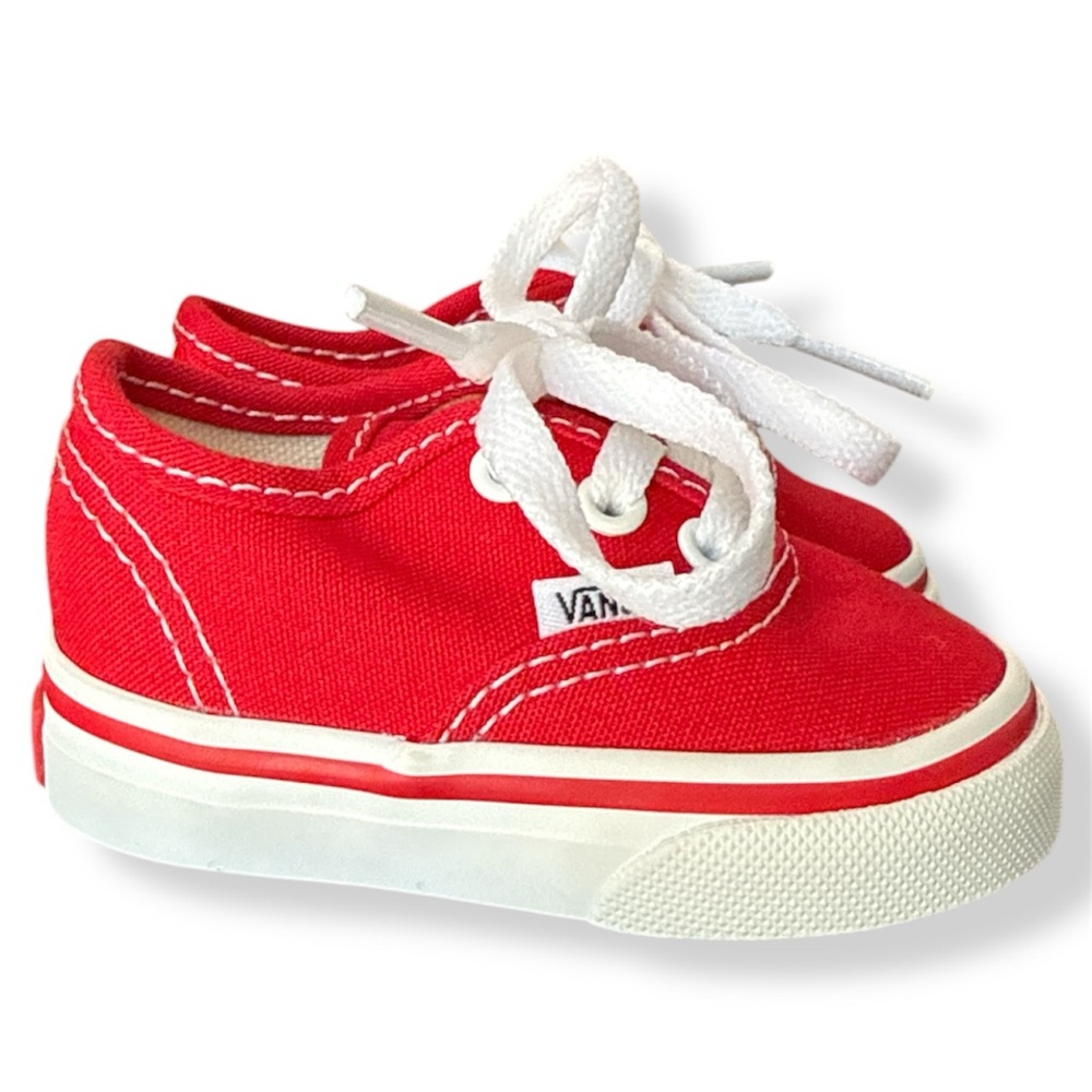 Vans Toddler Red Canvas Sneakers